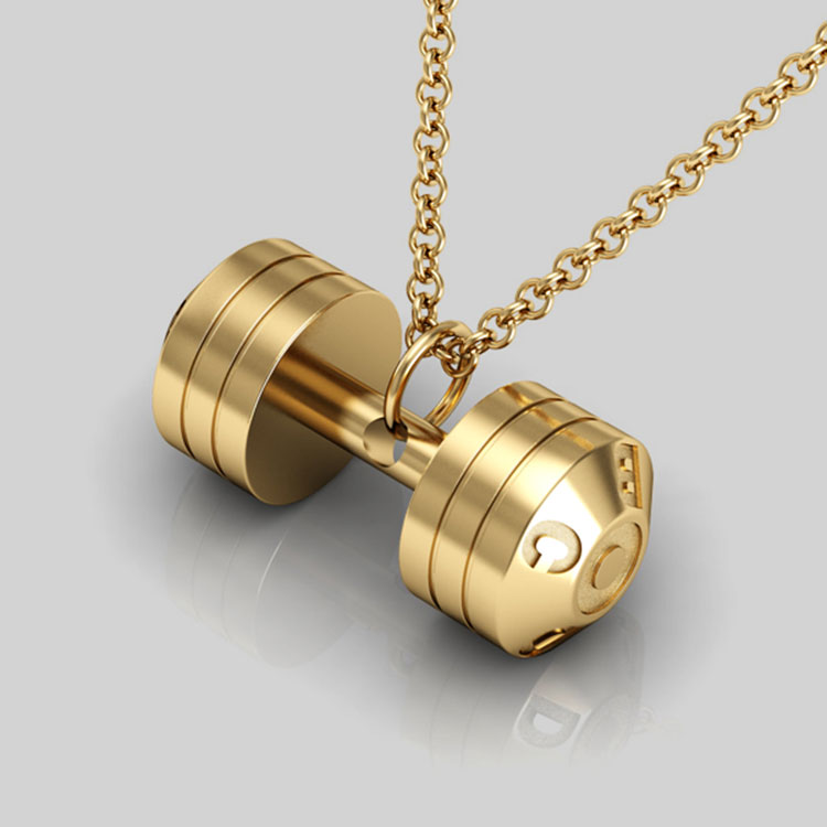 mens dumbbell necklace mens dumbbell necklace uk wholesle Jewelry