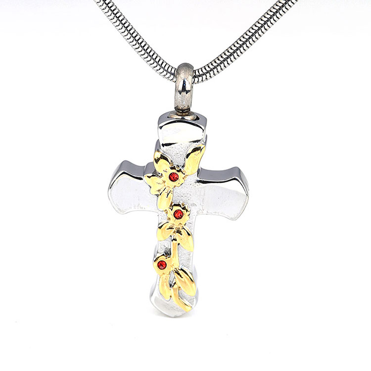 Cross Urn Necklace for Pet Memorial
