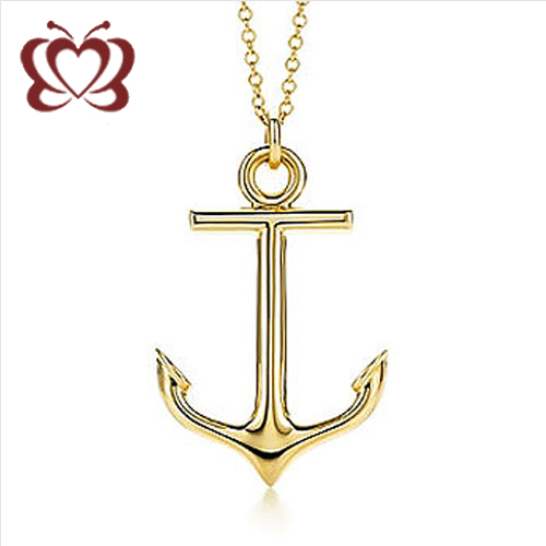 small gold anchor necklace Fashion Small Gold Anchor Necklace for Women