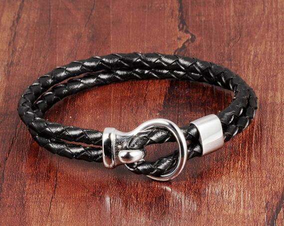 guys leather bracelets|cheap customized braided guys leather bracelets
