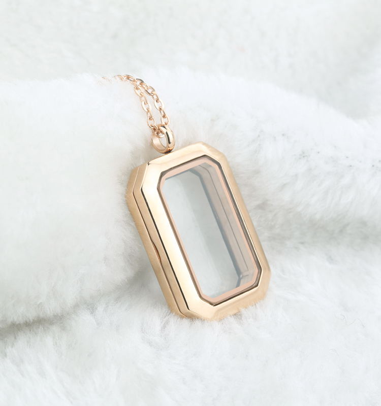 rose gold locket necklace personalised stainless steel rose gold