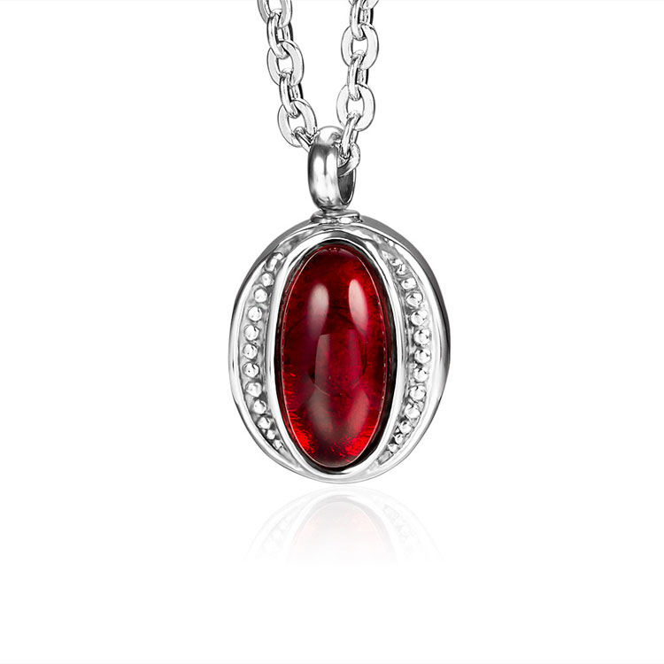 Marlary Wholesale women Red Stone beautiful Ruby urn Cremation Pendant