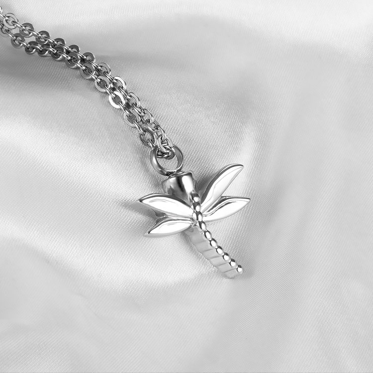 Marlary dragonfly cremation urn jewelry pendant to hold ashes necklace