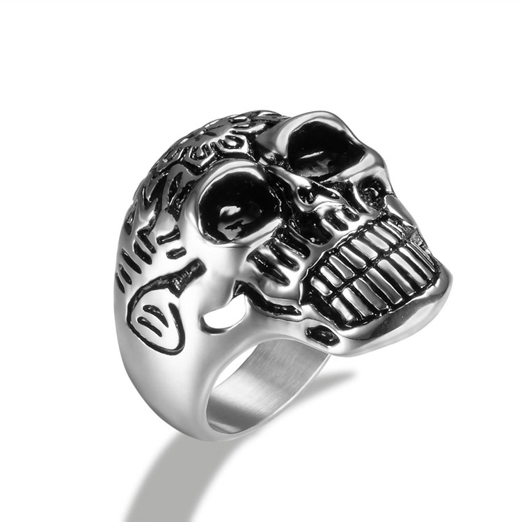 Marlary special offer Stainless Steel Rings for Men Skull Head Rings