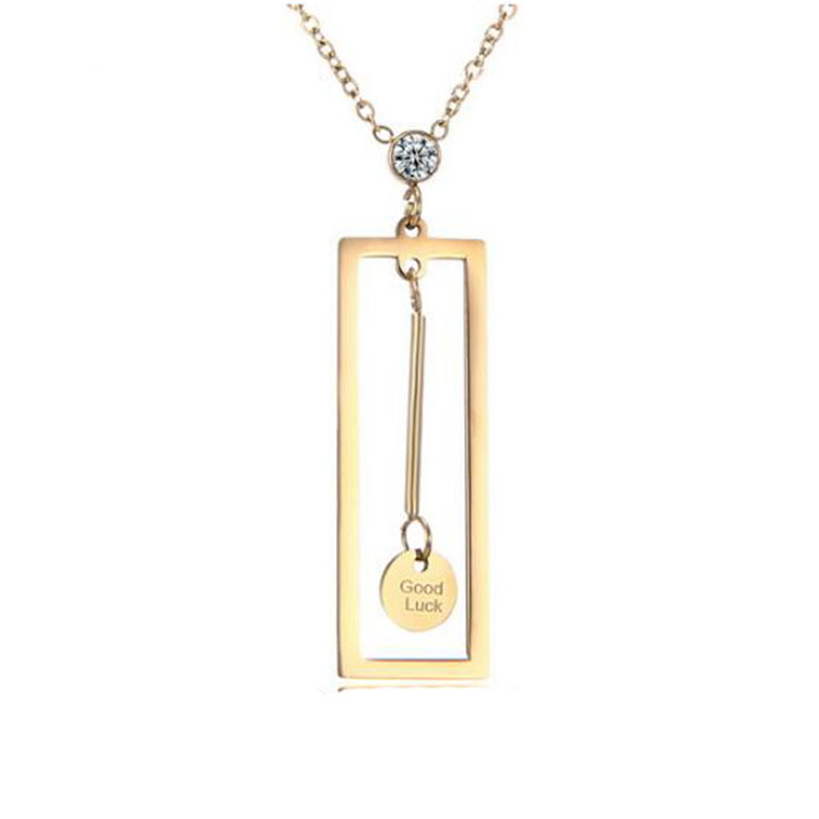 Marlary good luck engraved stainless steel charm trendy women jewelry