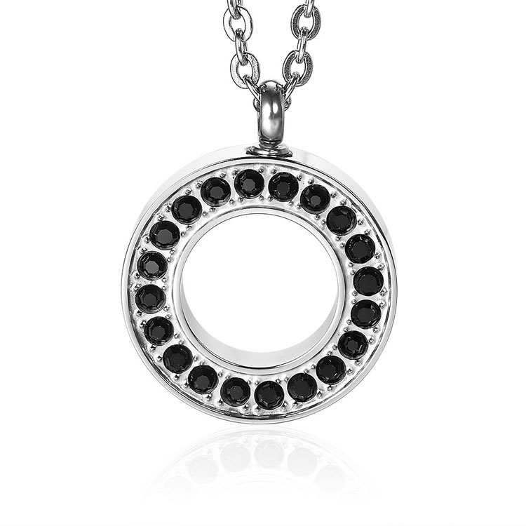 Stainless Steel Paw Print Urn Pendant - Memorial Ash Keepsake Cremation Jewelry For Pets