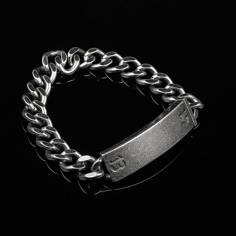 Black vintage Men Jewelry Link Cuban Chain Stainless Steel