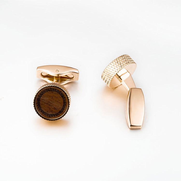 Manufacturer wholesale classic Unique Rose Gold Copper Cufflink Jewelry