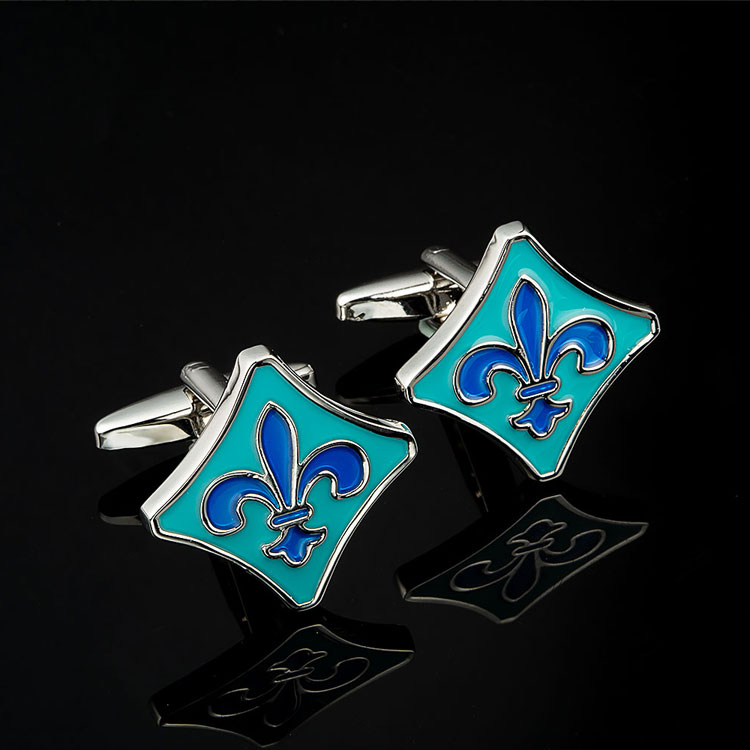Wholesale mens accessories gift custom brass enamel gothic cufflinks for men