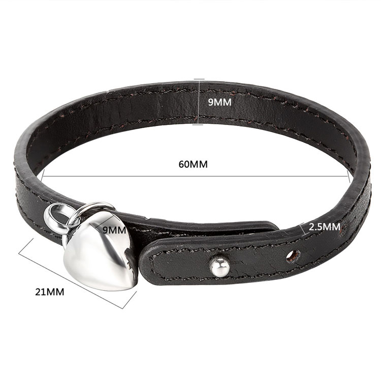 Marlary Stainless Steel heart Memorial Urn Bracelet Genuine Leather